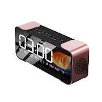 Parlante Reloj despertador Lenovo Radio Bluethoot L022 Rosa